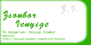 zsombor venyige business card